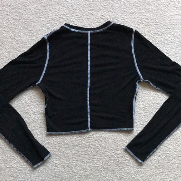 Garage, Medium black long sleeve cropped shirt - Picture 6 of 6